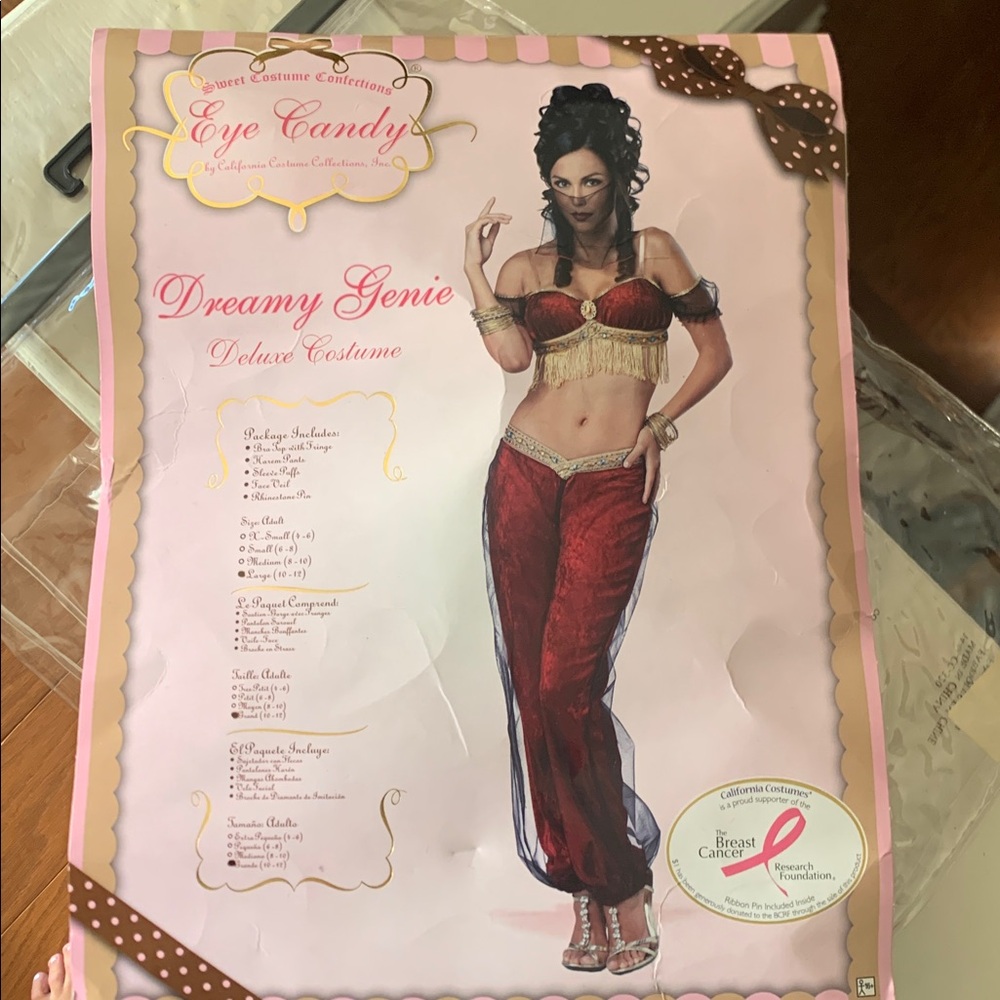 Eye Candy Red and Gold Genie Costume